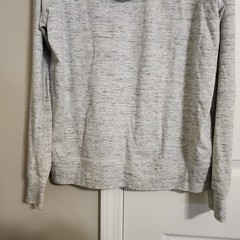 American Eagle Mens Flex hooded long sleeve tee, Heather Gray, Hand Pocket, Sz M