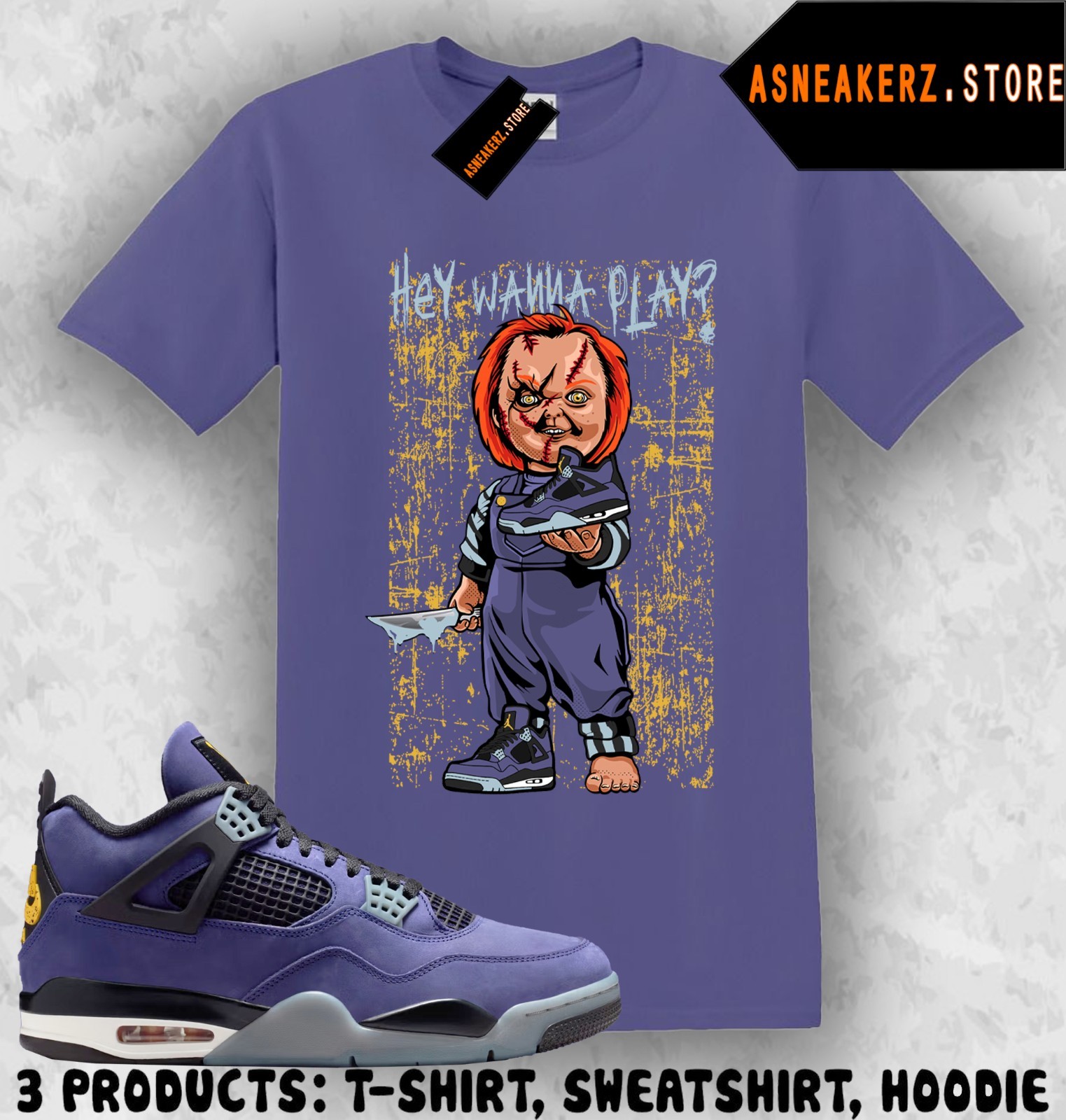 Tee Shirt Matching AJ 4 Lakers Lakeshow 2026 To Match Sneaker Sneakerhead Chucky gallery