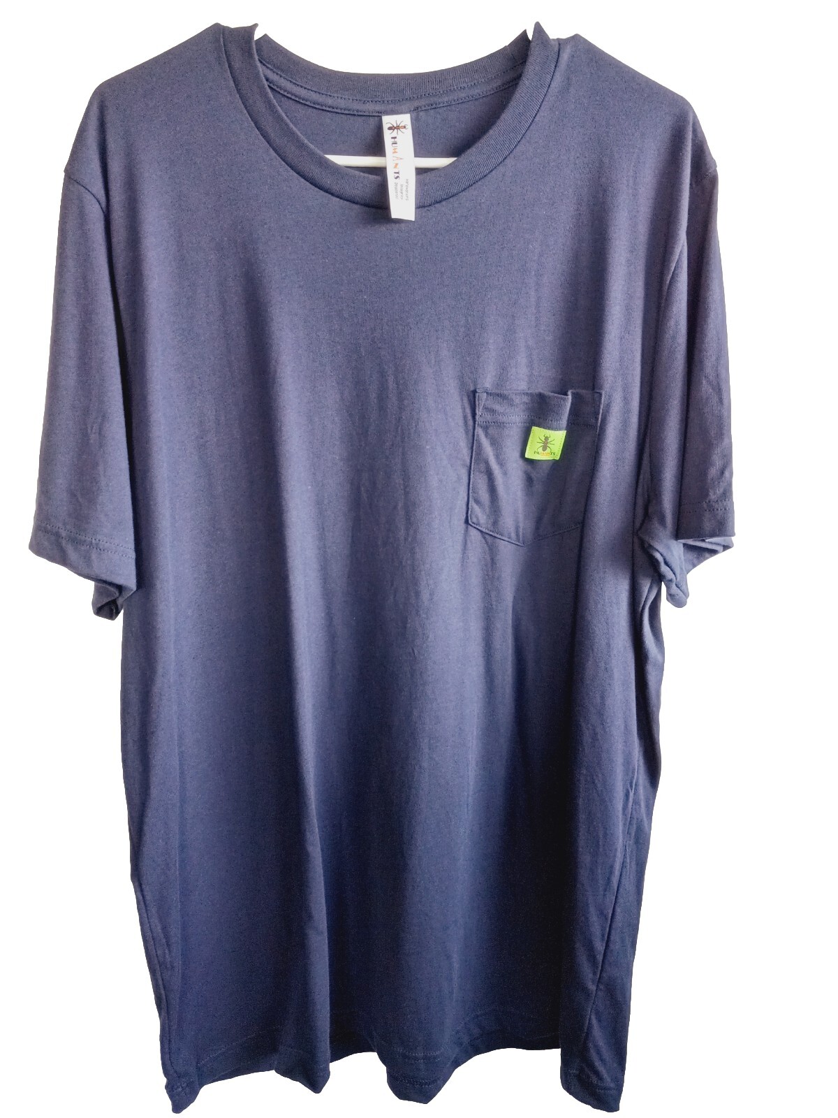 Humants Men's Large Workwear /Outdoor Jersey Pocket Tee Navy Blue heather Cotton gallery