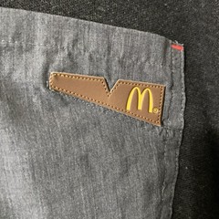 McDONALDS Gray 2-Tone EMPLOYEE WORK POLO Uniform Fast Food Crew Shirt Men’s XL