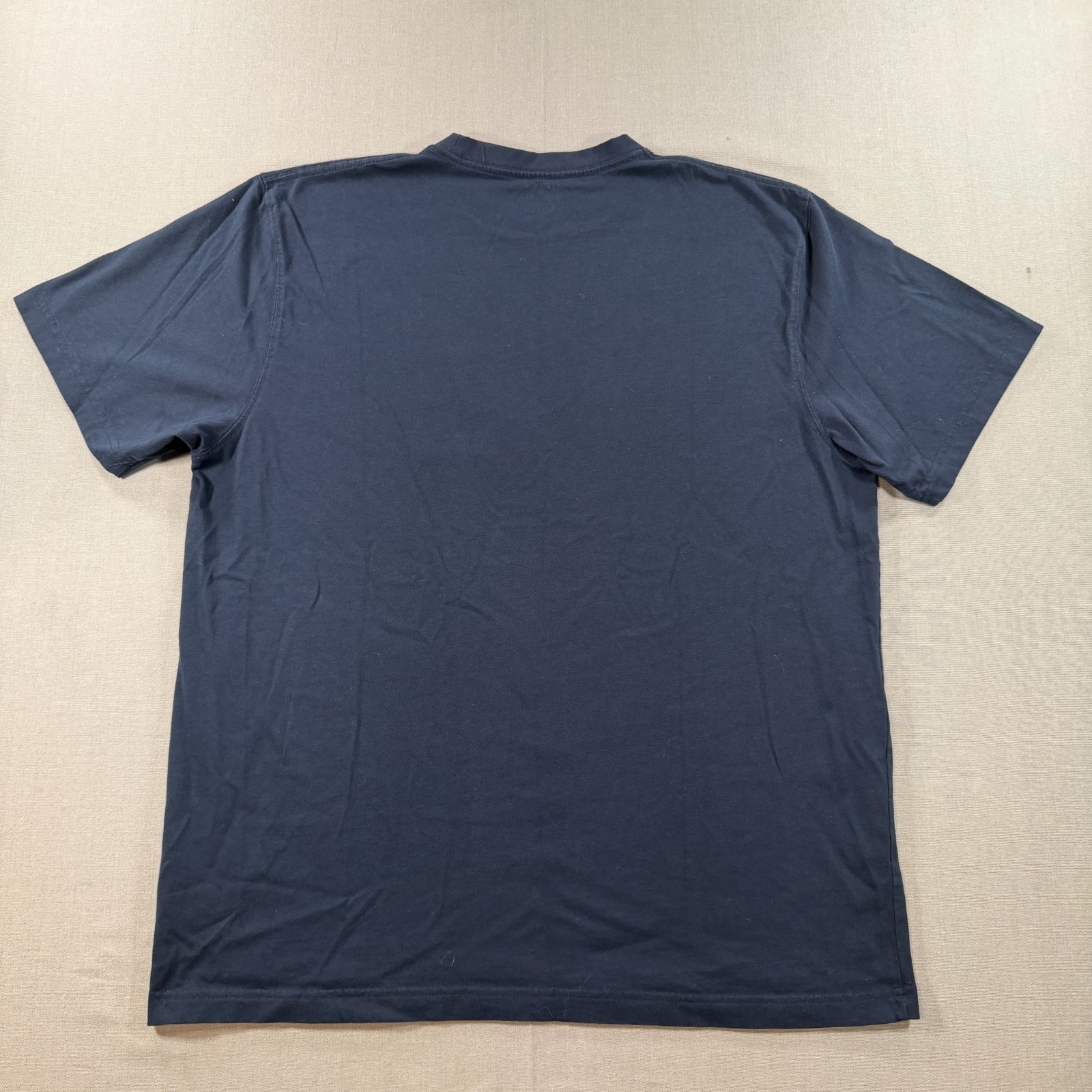 LL Bean Carefree Unshrinkable Logo Tee Shirt Mens Large Navy Blue 508335 gallery