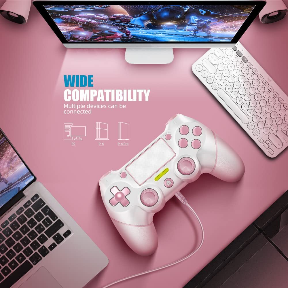 New Custom Design Wireless Controller for P-4 with Cable, Touchpad, Audio Jack