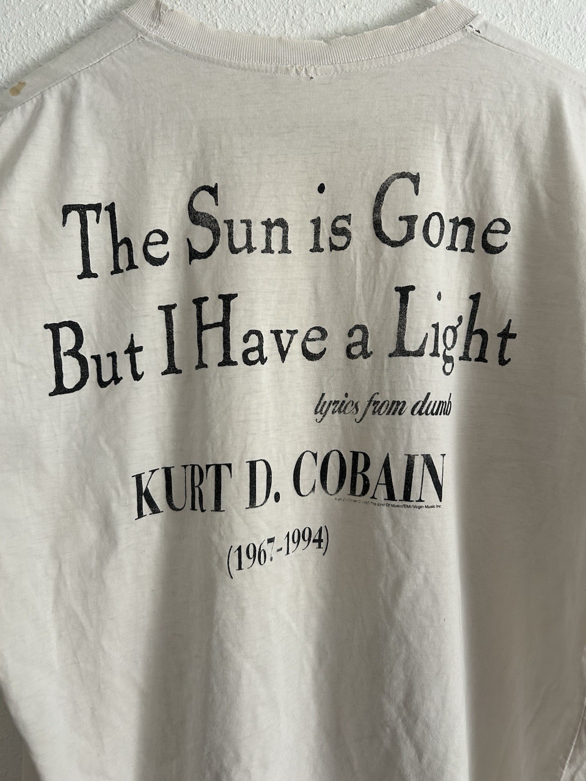Kurt Cobain Nirvana Memorial tee 1995 gallery
