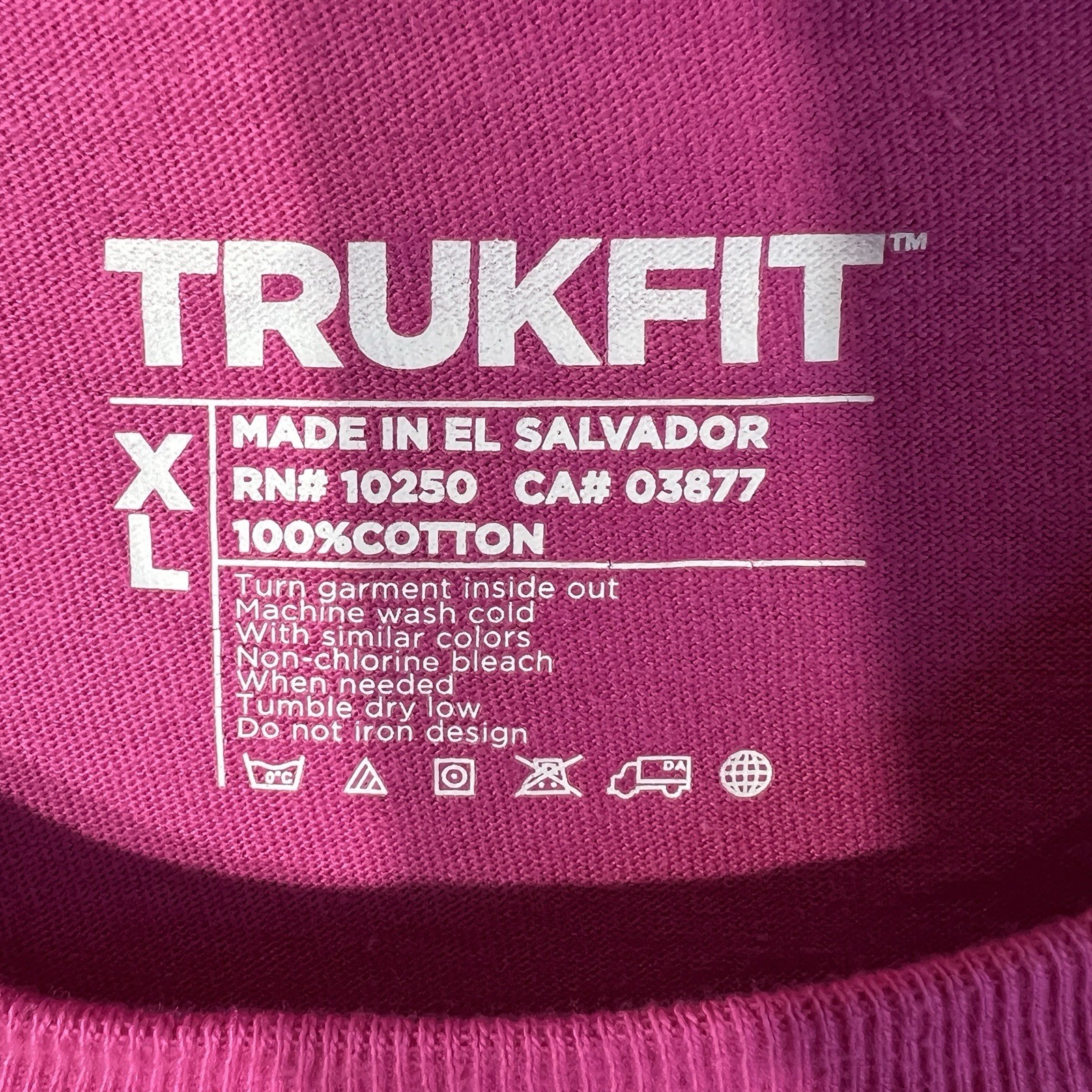 TRUKFIT Men's XL V. Berry Pink Short Sleeve Graphic T-Shirt Cotton El Salvador gallery