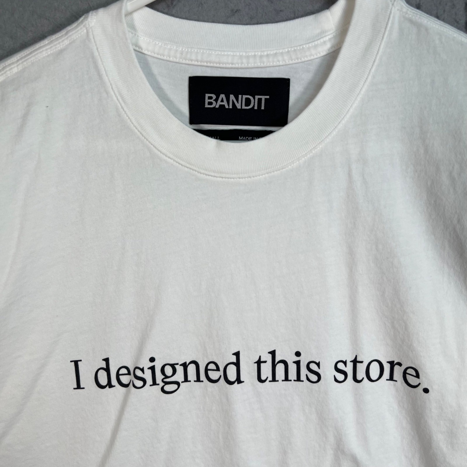 Bandit Running Mens Small White Graphic T-Shirt I Designed This Store New York gallery