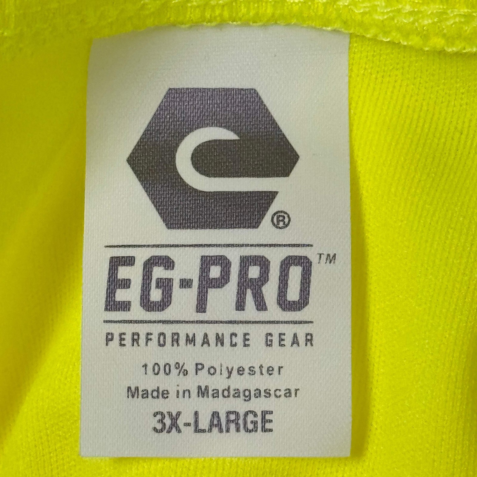 EG-PRO (4 PACK) Long Sleeve High Visibility Shirt 100% Poly SZ 3X Safety Yellow gallery