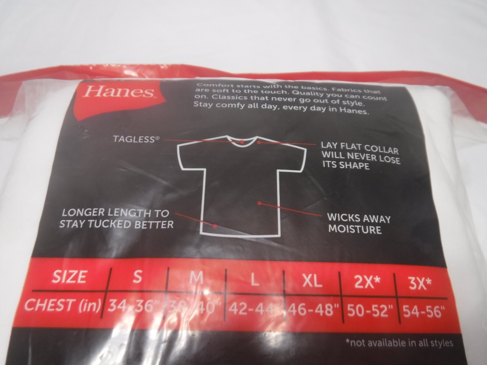 Short Sleeve T-Shirt Men's Size L 42-44 value pack of 6 Tagless gallery