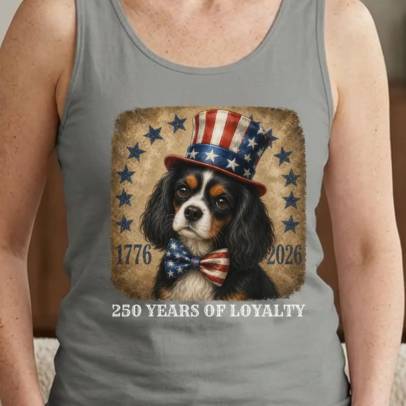 Tricolor Dog Patriotic Tank Top gallery