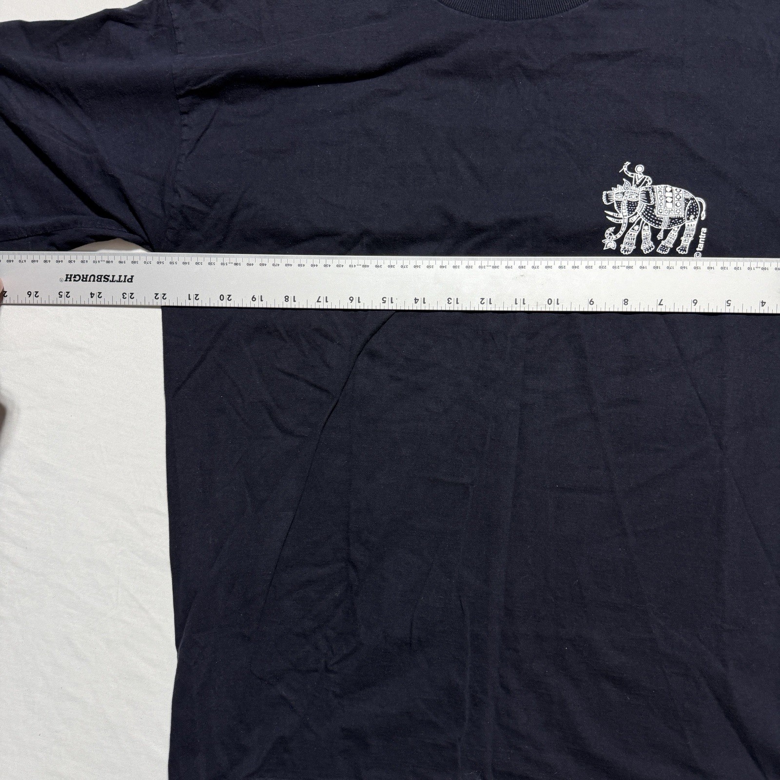 Tantra India Elephant Man Graphic Tee Black Size L Eco-Friendly Cotton gallery