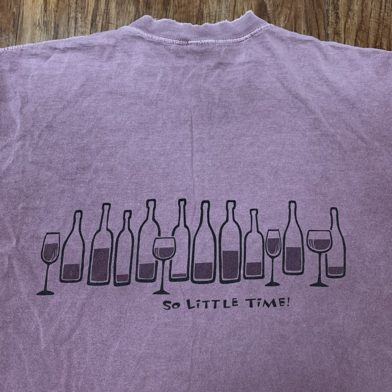 Vintage Wine Dyed T Shirt Size Medium Y2K Crazy Shirts So Many Wines Alcohol Tee gallery