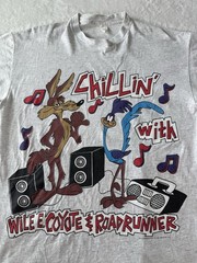 1990s Chillin With Wile E Coyote And Roadrunner T Shirt XL Vtg Warner Bros