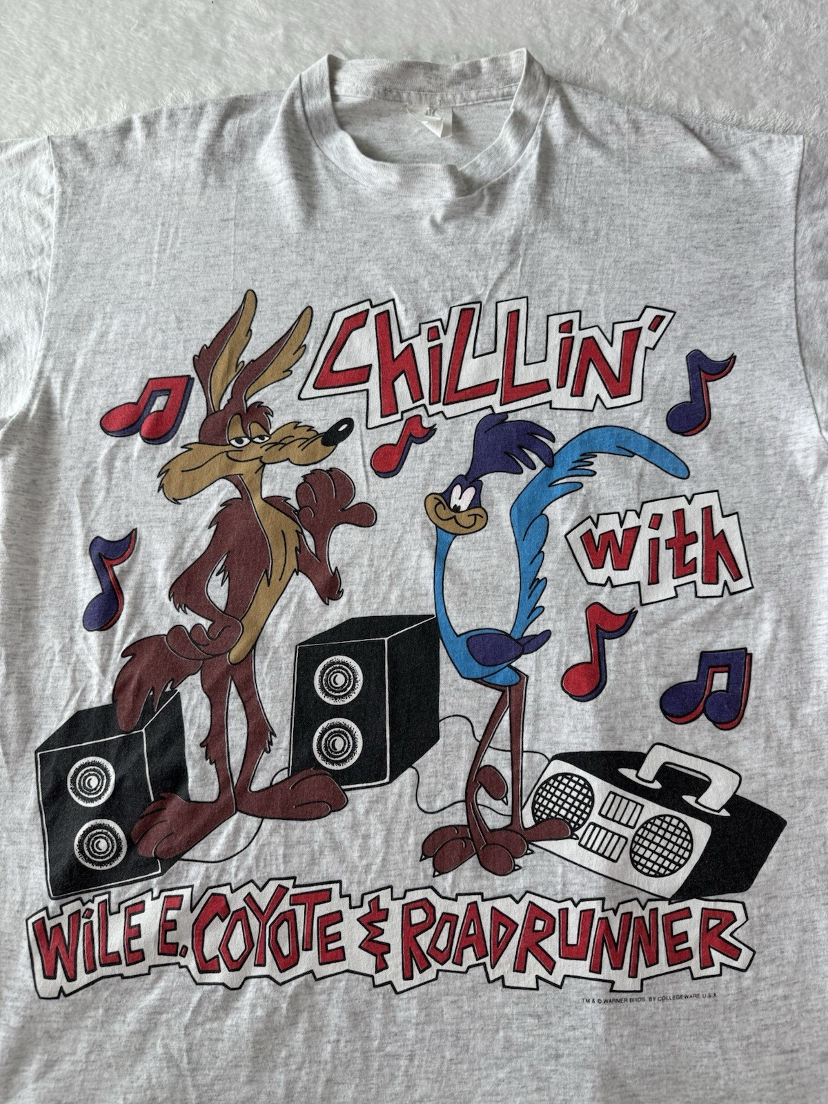1990s Chillin With Wile E Coyote And Roadrunner T Shirt XL Vtg Warner Bros gallery
