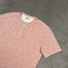 Faherty Shirt Mens Large Henley Short Sleeve Slub Resort Beach Vacation Tee
