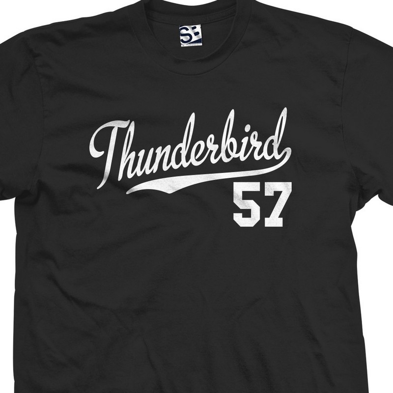 Thunderbird 57 Script Tail Shirt – 1957 T-Bird Classic Car – Women Ladies Unisex