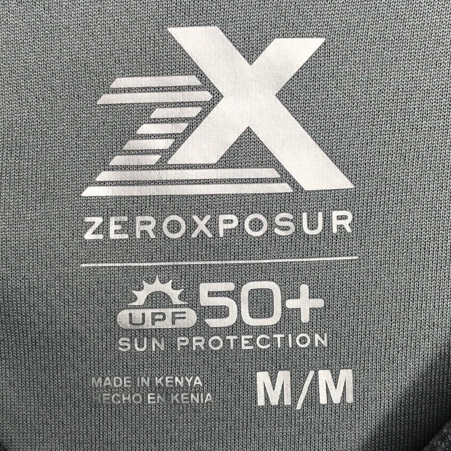 ZeroXposur Sun Protection T-Shirt Mens M UPF 50+ Sports Outdoor Geometric Gray gallery