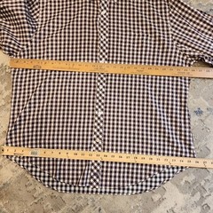 Johnston & Murphy XL Flip Cuff Long Sleeve Button Up Shirt Red White Blue Plaid