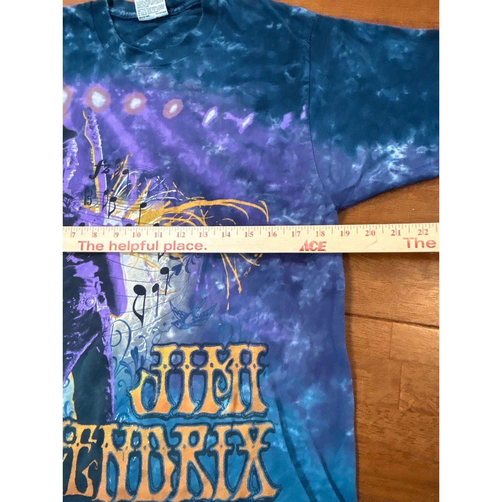 Vintage Y2K Liquid Blue Jimi Hendrix T-Shirt Mens Medium Blue Tie Dye Experience gallery