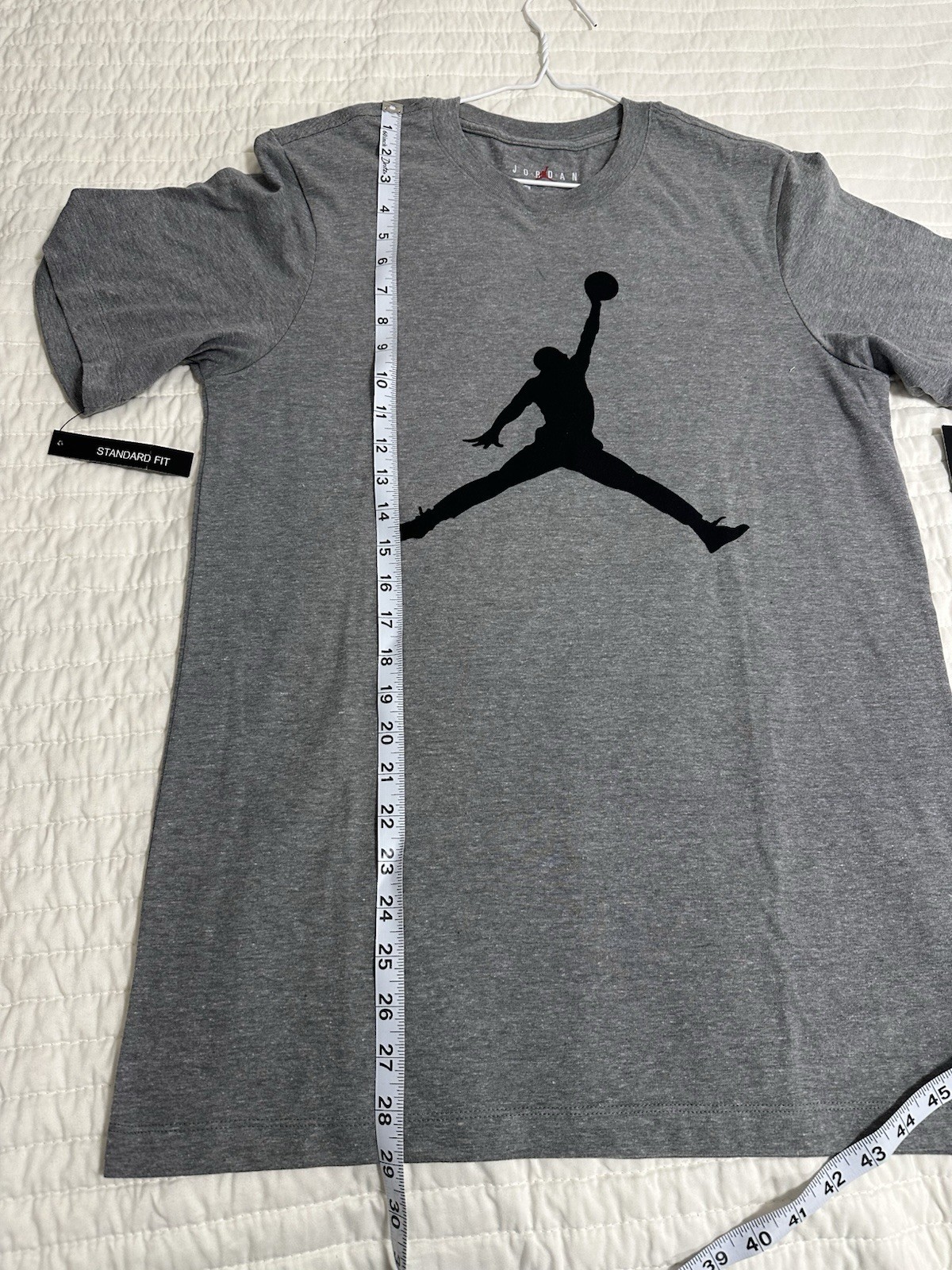 Jordan Jumpman Graphic Logo Men's Short Sleeve T-Shirt Gray Crew Neck S gallery