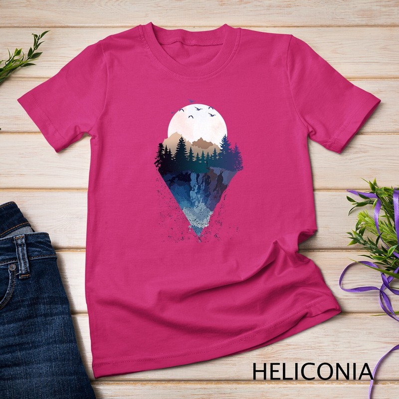 Funny Geometric Mountain Abstract Geometry Outdoor Gifts T-Shirt Unisex T-shirt gallery