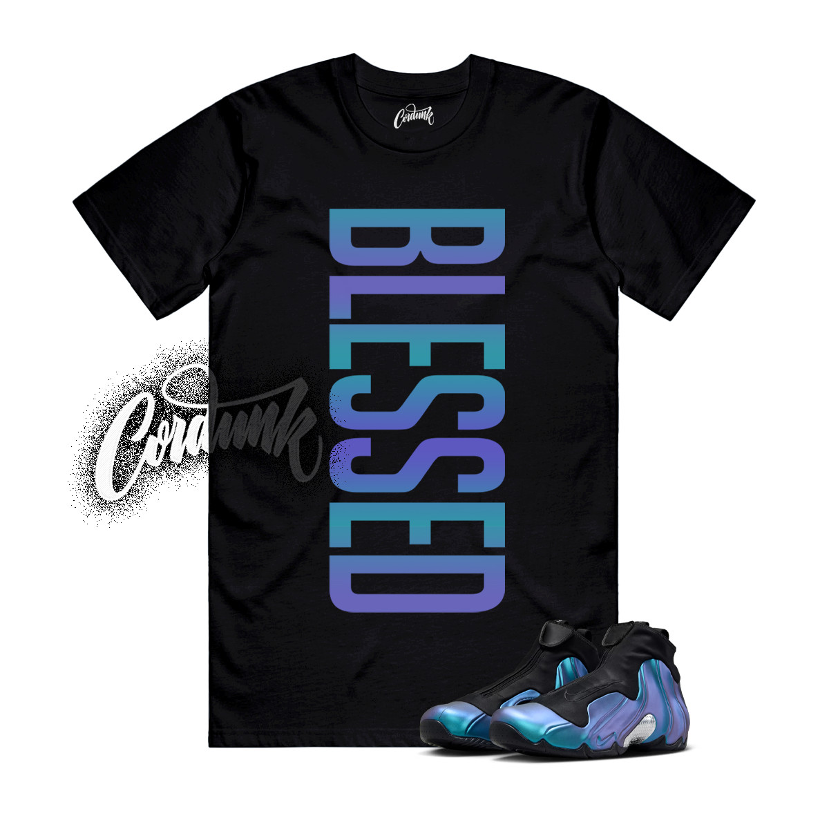 Flightposite Dusty Cactus Persian Violet Metallic Silver T Shirt Match VERTBLS gallery