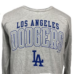 LA Los Angeles Dodgers Gray Long Sleeve T-Shirt Genuine Merchandise Fanatics MLB