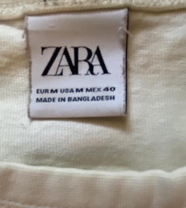 ZARA Men's Beige Solid Crew Neck Short Sleeve T-Shirt Size M Regular gallery