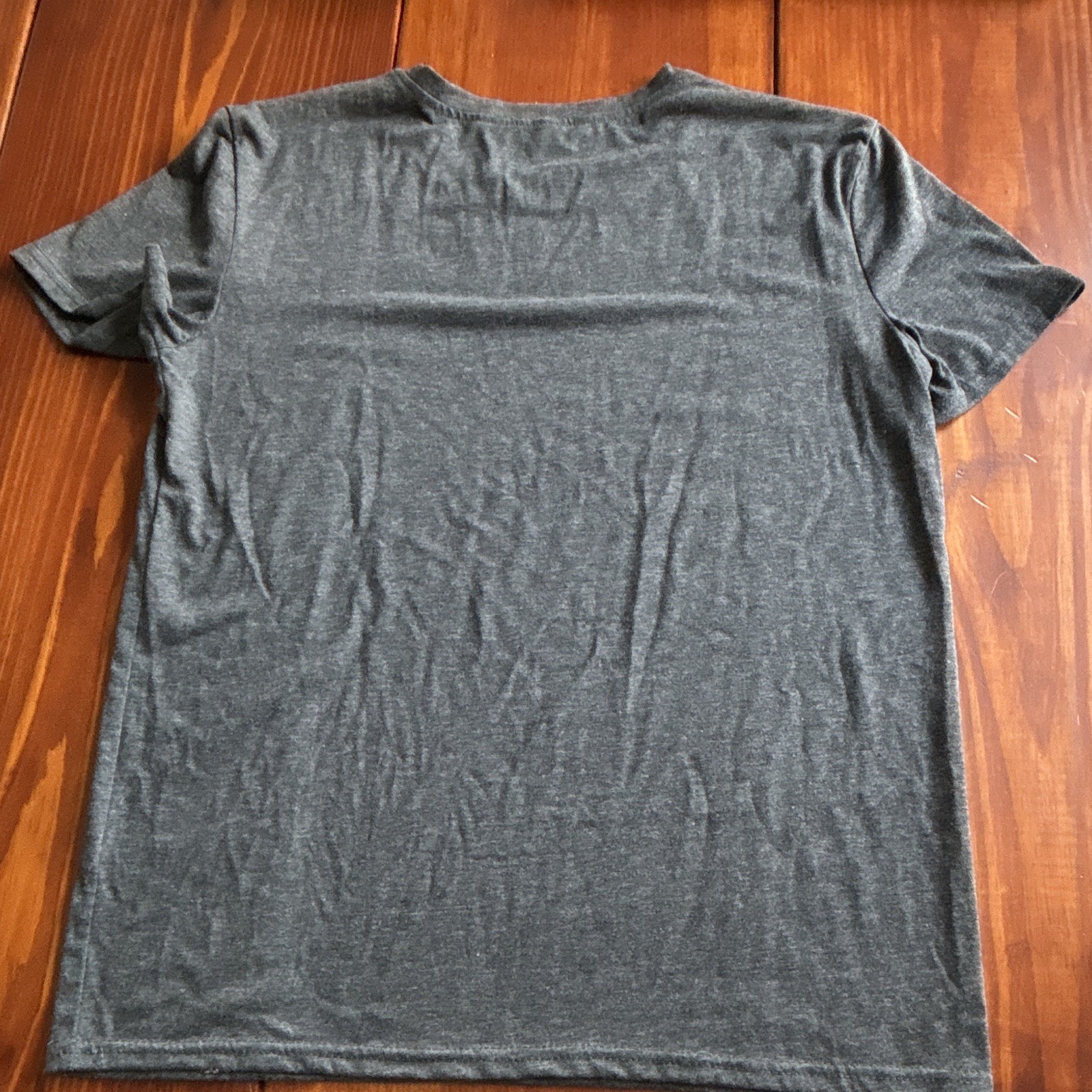 Wedding- Heathered Gray "Honey Mooning" Graphic Knit Crew Neck T-Shirt Women’s L gallery