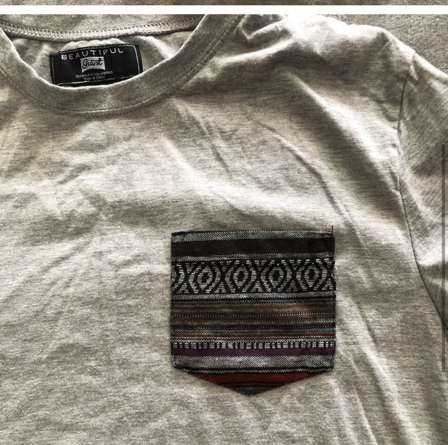 Beautiful Giant Heather gray tshirt with pocket design S gallery