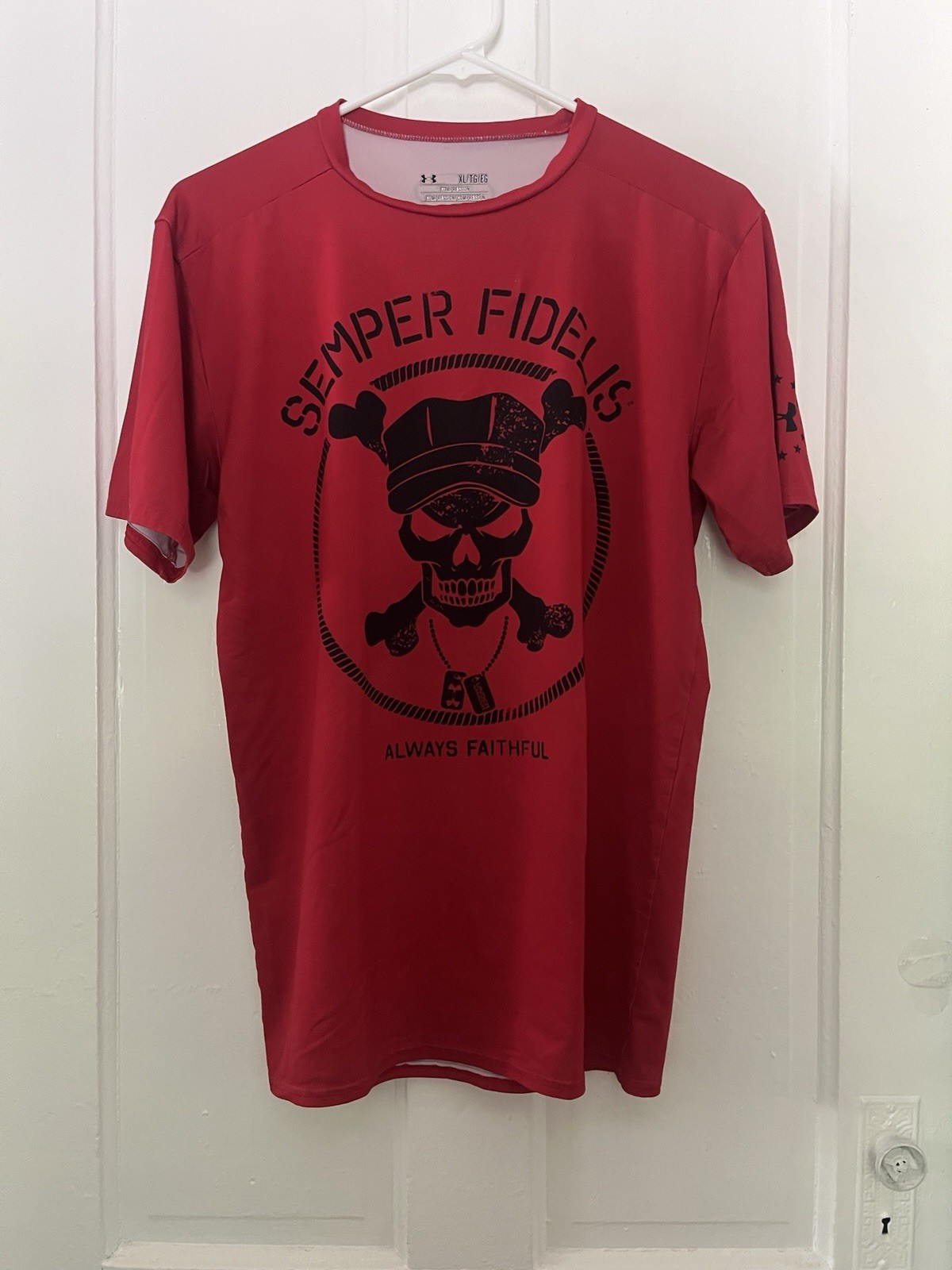 Under Armour US Marine red tshirt size XL Red And Black gallery