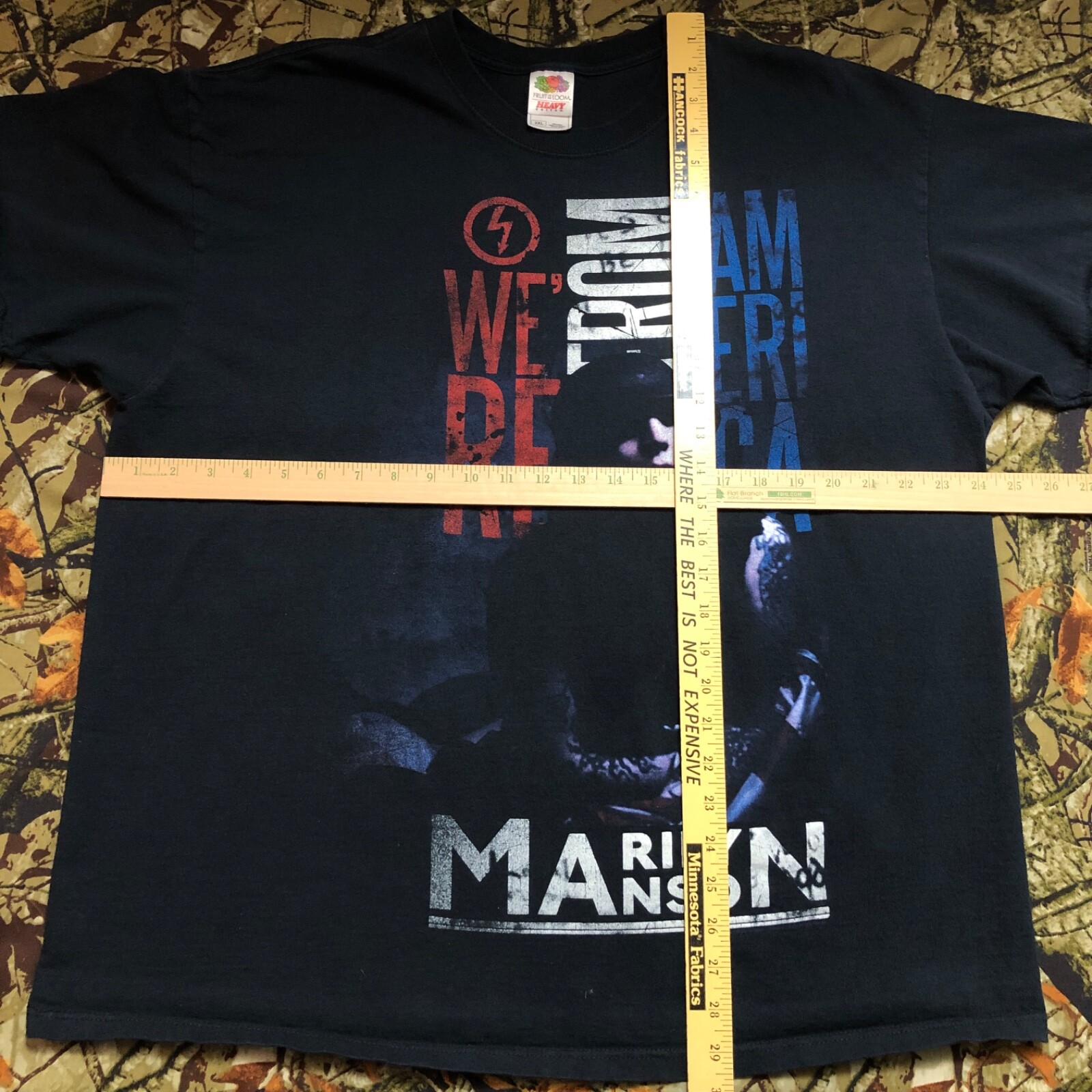 2000s Marilyn Manson shirt size XXL band tee We’re From America 2009 tour merch gallery