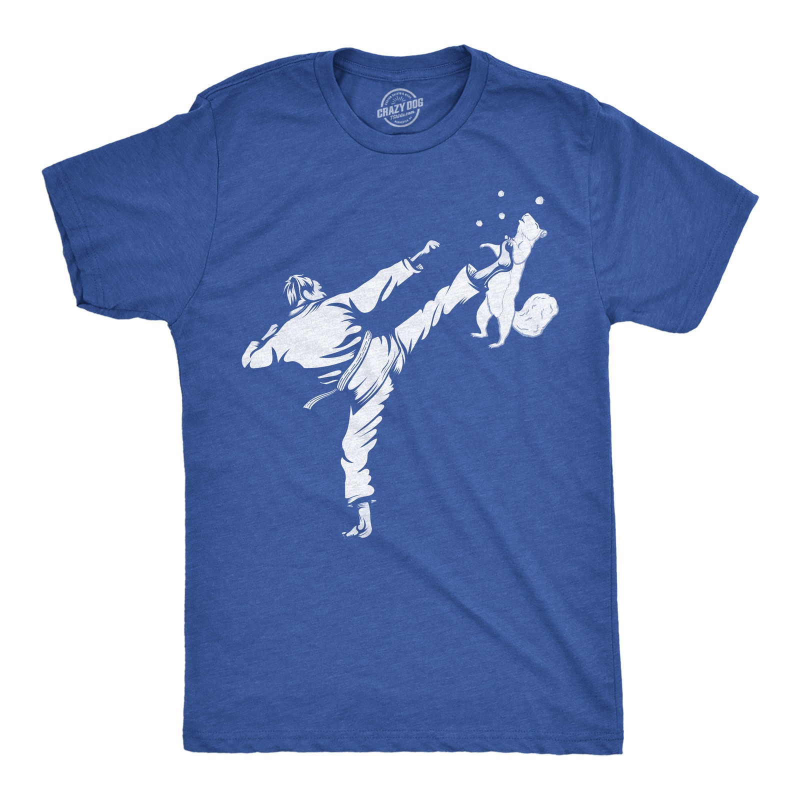 Mens Funny T Shirts Karate Kicked Squirrel Sarcastic Fighting Graphic Tee gallery