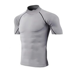 Men Compression Sport T-Shirt Quick Dry Fitness Running Gym Tight Short Sleeve