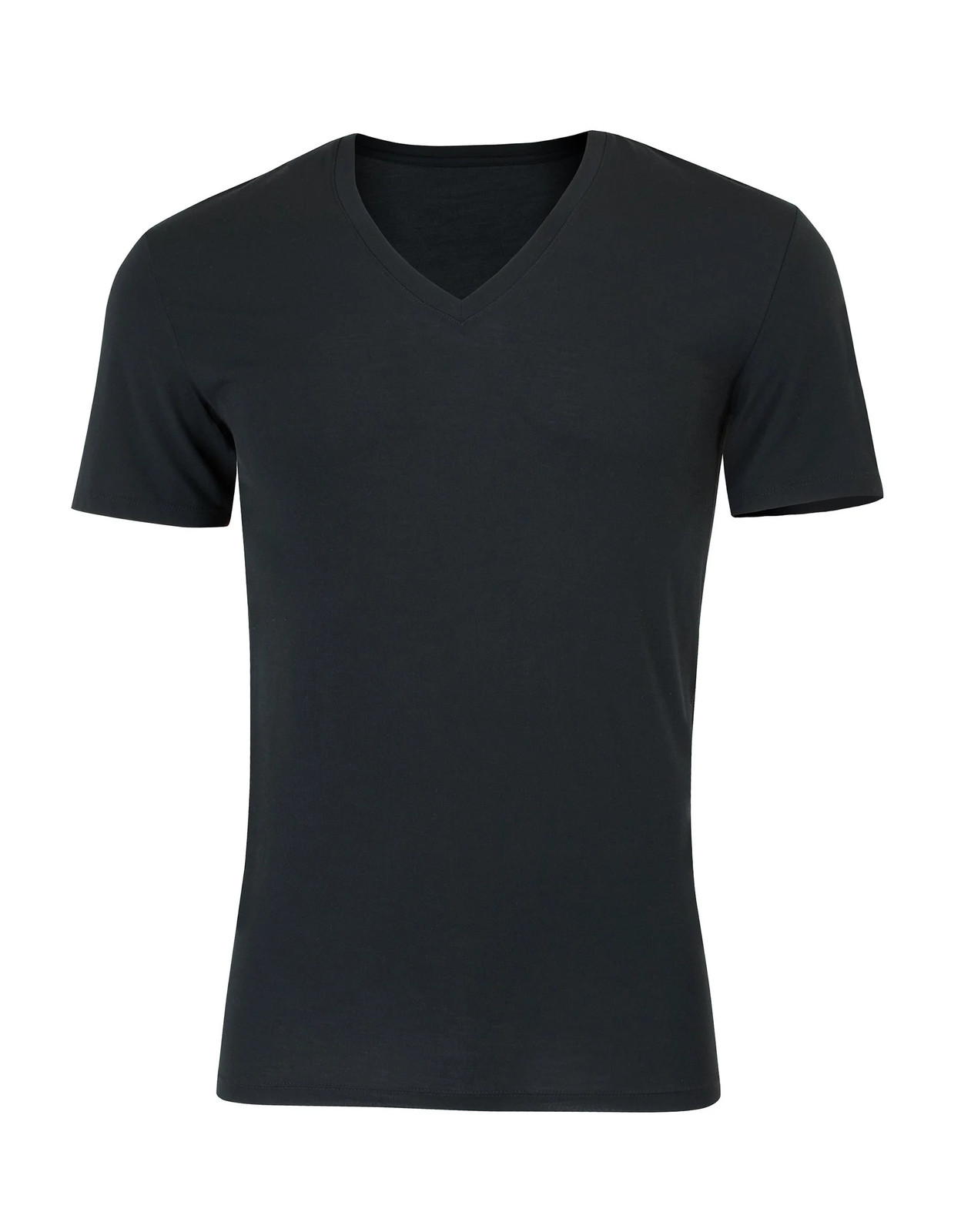 Hanes Perfect Flex Men’s Tee, Black V-Neck Undershirt, 1-Pack