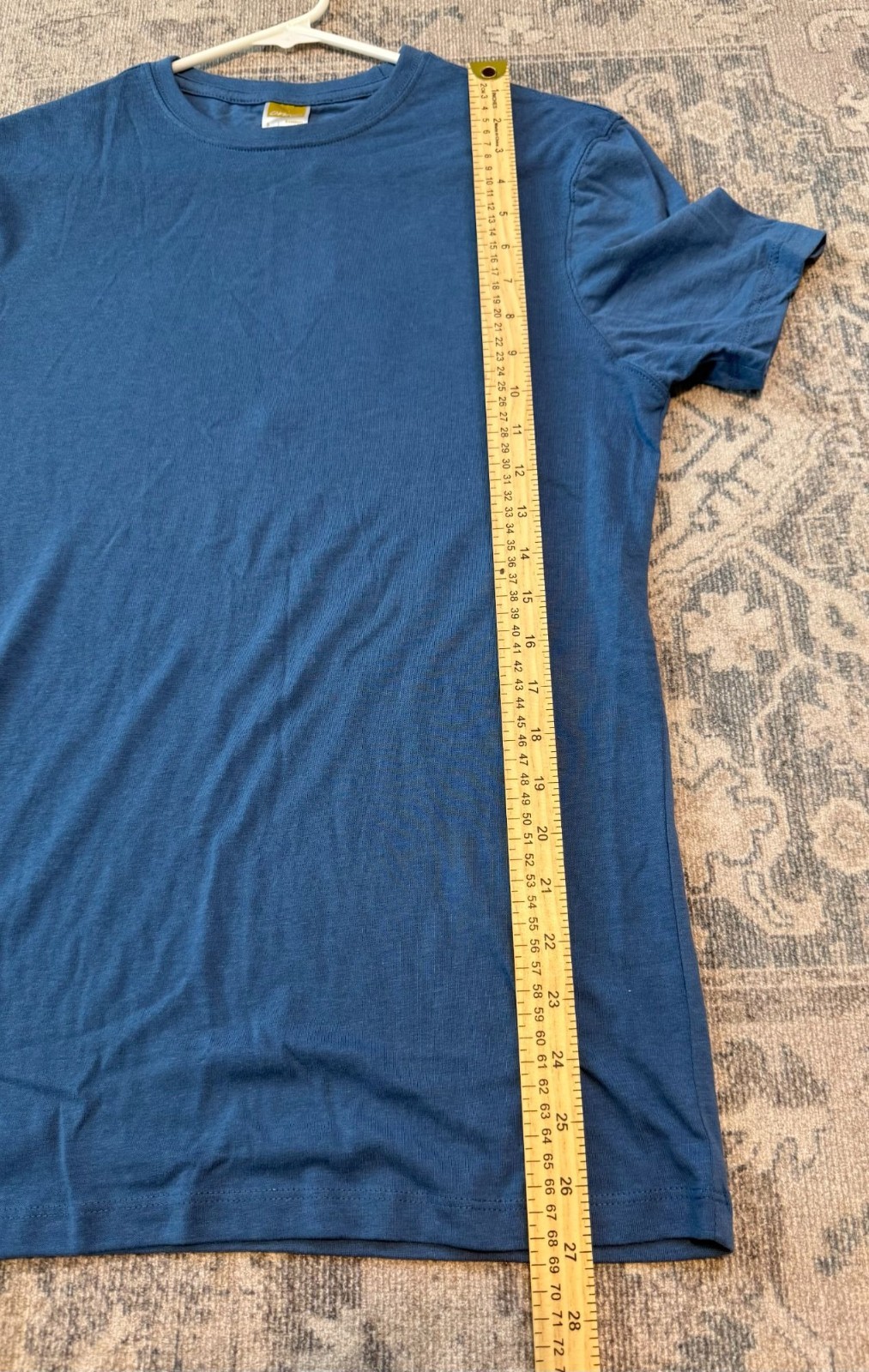 ONNO Men's Organic Cotton Bamboo Short Sleeve Shirt Small Blue Casual Outdoors gallery