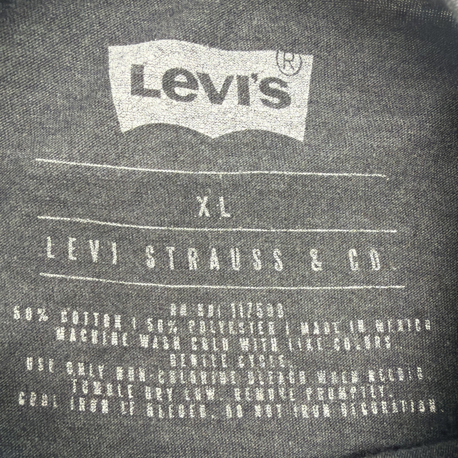Levis Strauss & Co T-shirt Men XL Gray Graphic Print Logo .#47090 gallery
