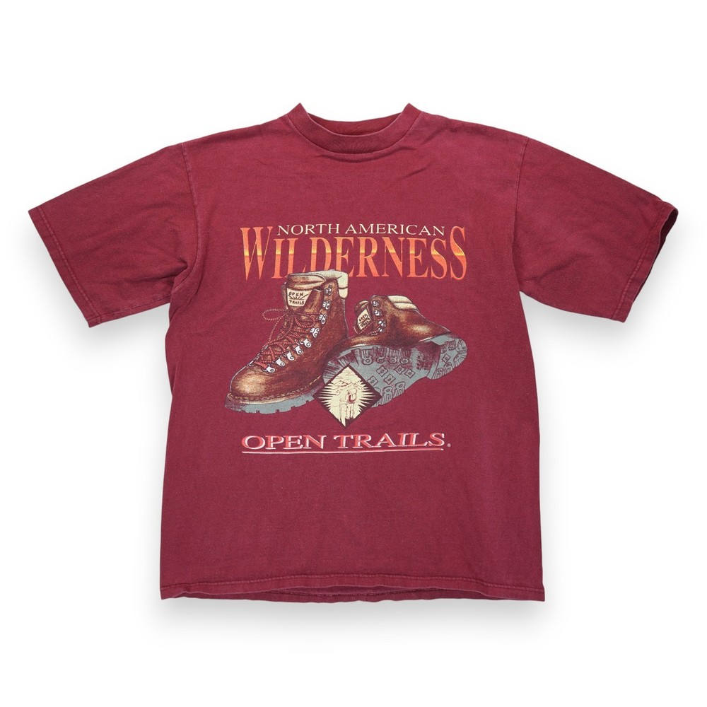 Vintage Kingstree Classic North American Wilderness Open Trails Shirt 2XL Red