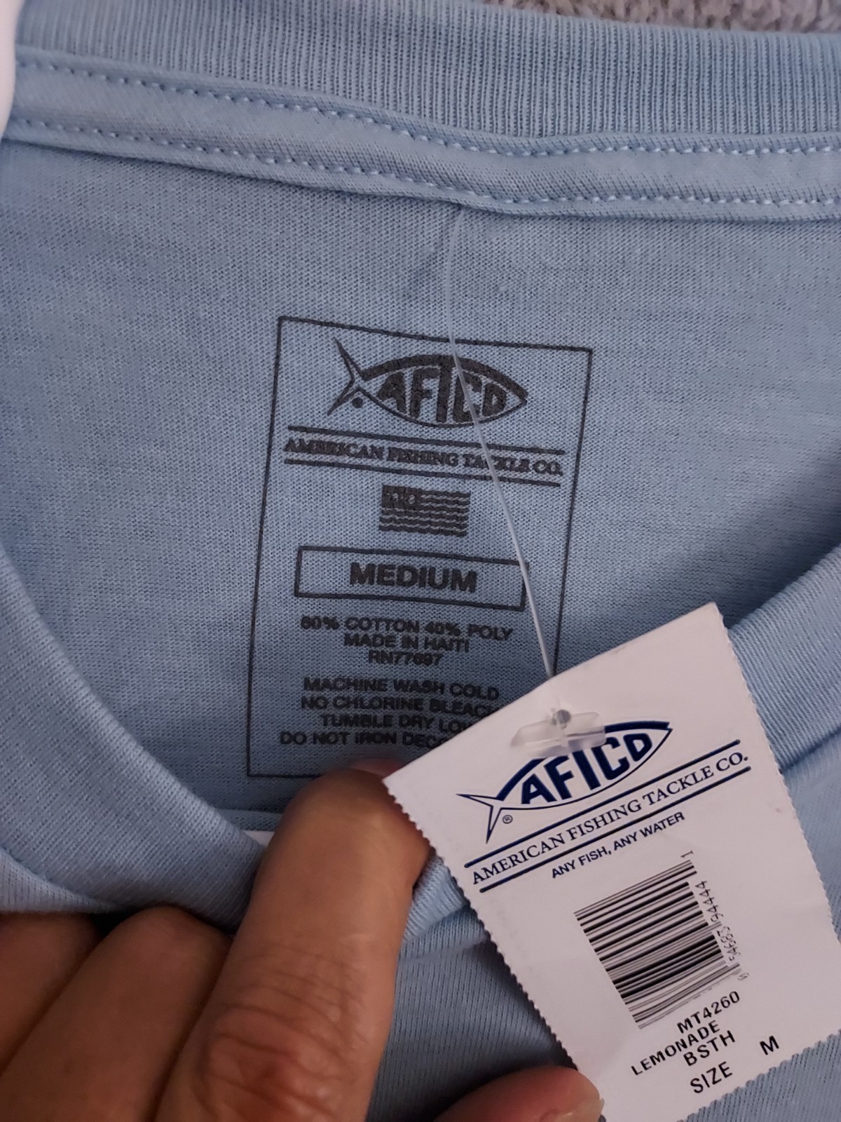 NEW Aftco Shirt Mens Medium Graphic Print Long Sleeve Fishing Outdoor Hiking M gallery