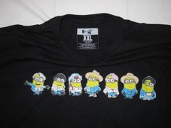 BTS x Despicable Me 4 Minions Group Shirt Black Adult XXL NEW!