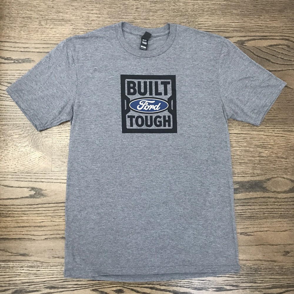 BUILT FORD TOUGH Heather Grey Size Medium T-Shirt by District Perfect Tri NEW!