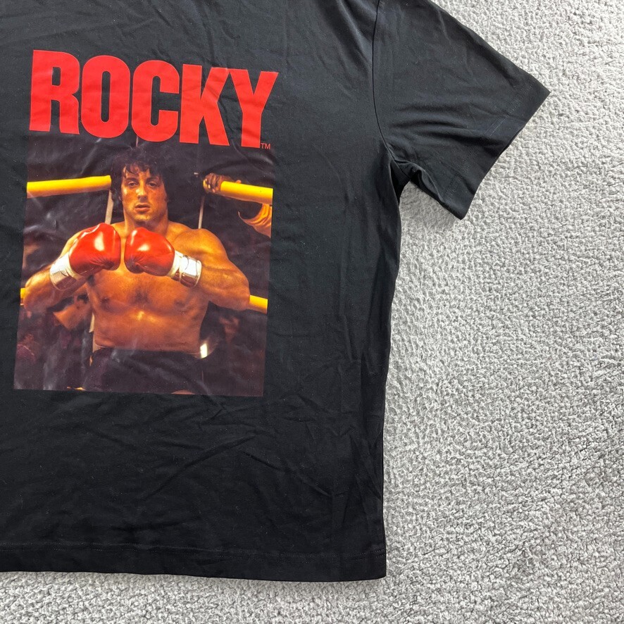 NEW Rocky T Shirt Mens Medium Black Graphic Tee Topman Sylvester Stallone Boxing gallery