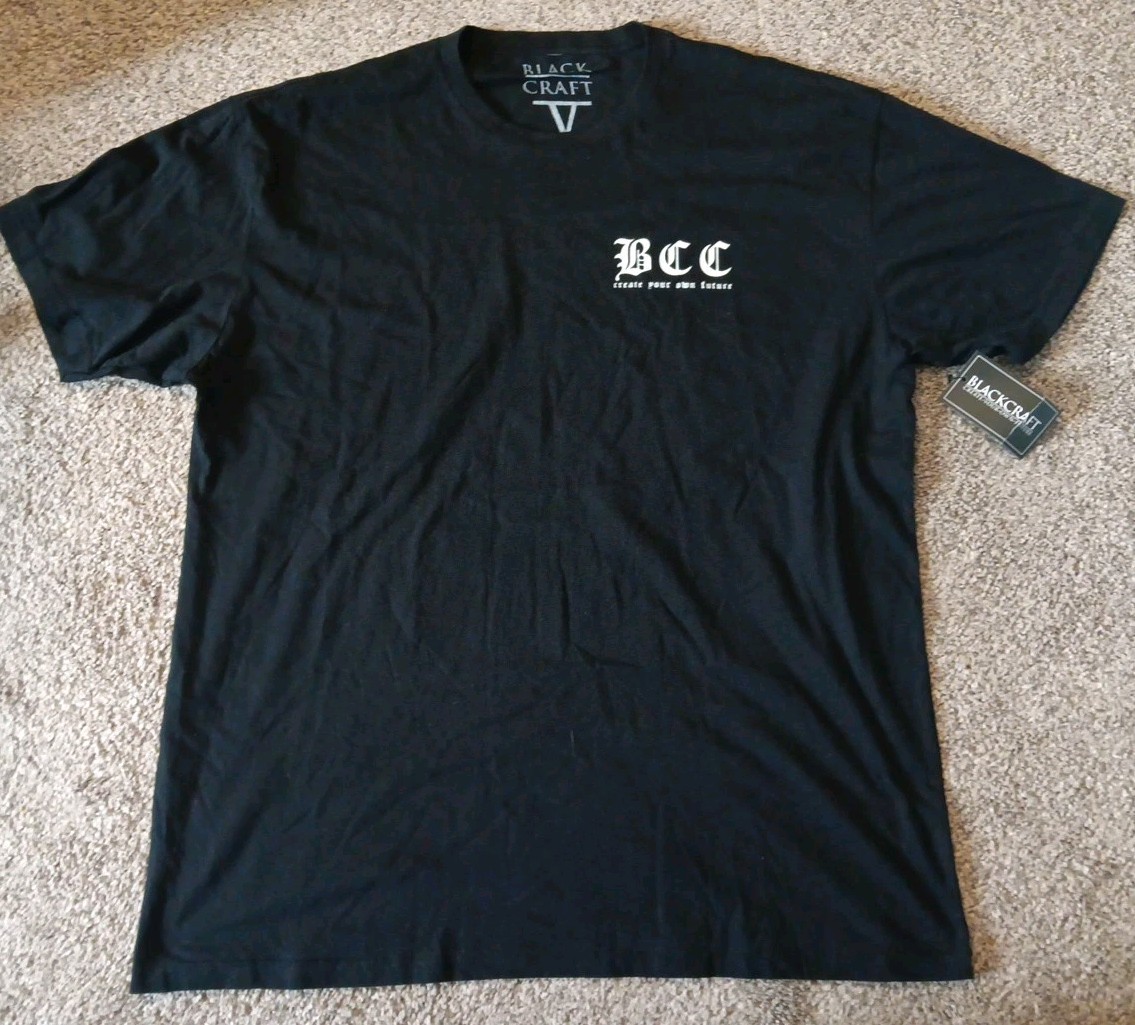 NWT Black Craft Cult Shirt Mens 2XL Short Sleeve Black Goth Punk *read* gallery