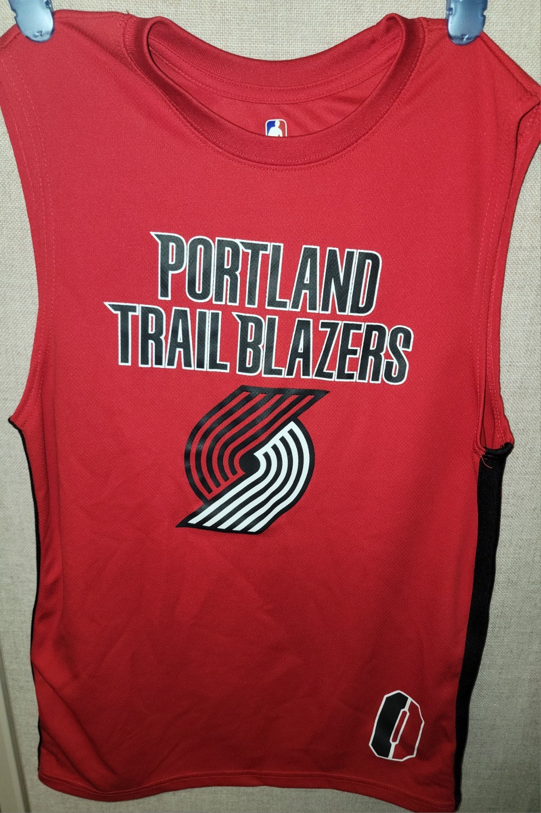Portland Trailblazers 0 Damian Lillard Sleeveless T-Shirt Size: S (A6)