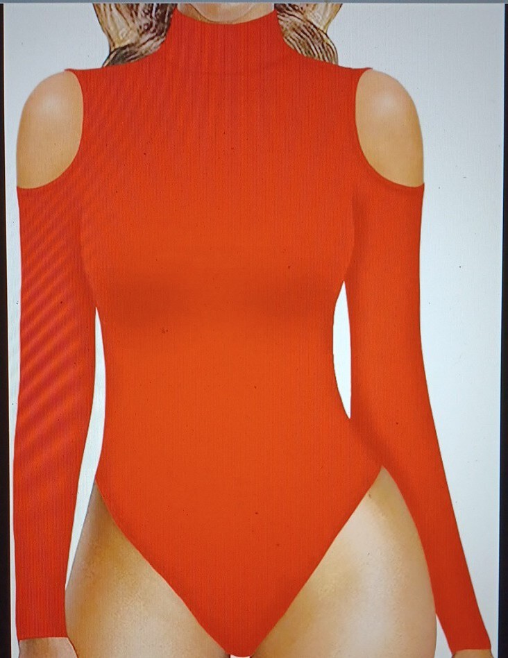 Sexy Cutout Cold Shoulder Top Mock Turtle Neck Long Sleeve size S gallery