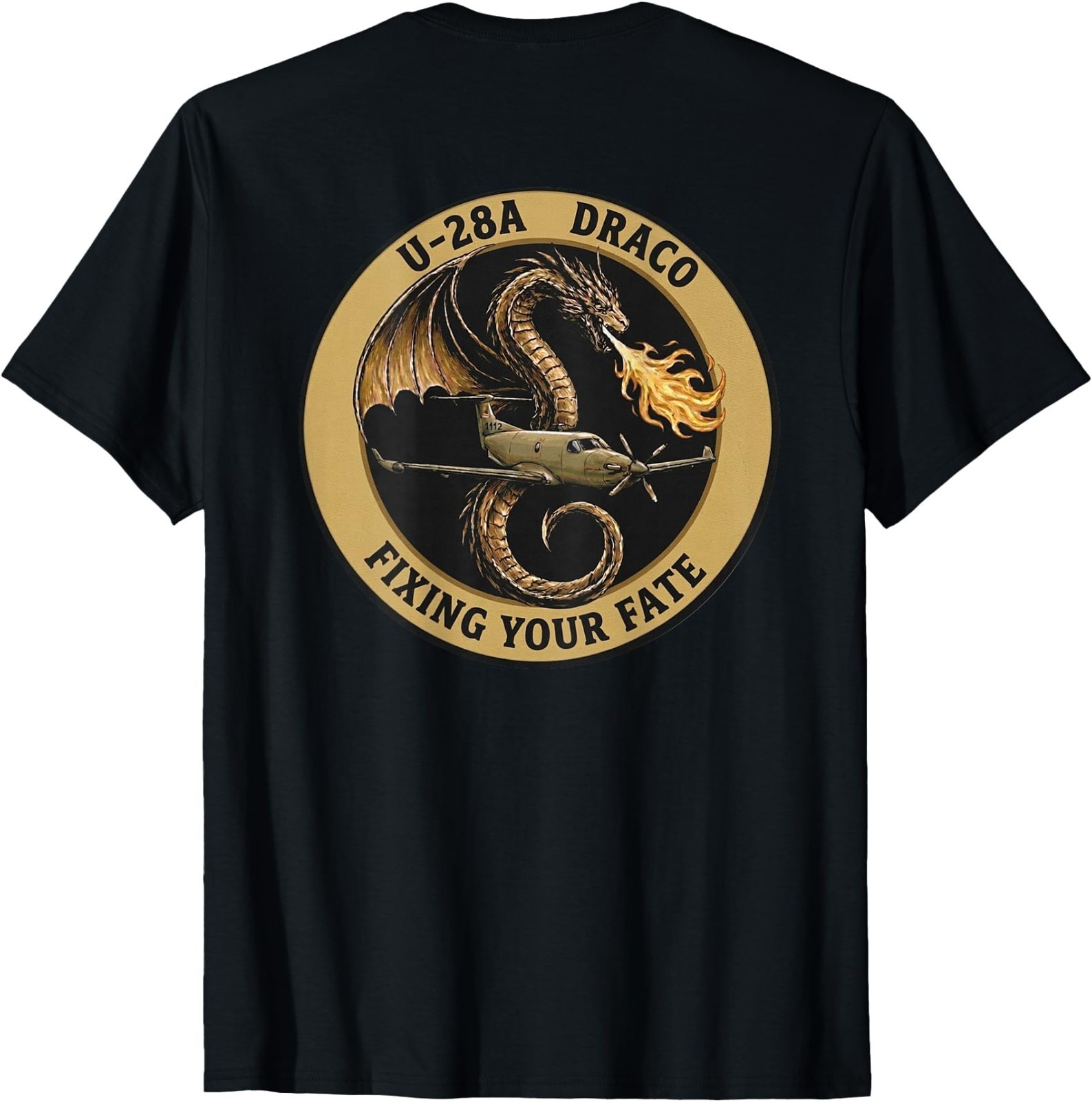 U-28A Draco Dragon Patch ( 2 Side ) T-Shirt gallery