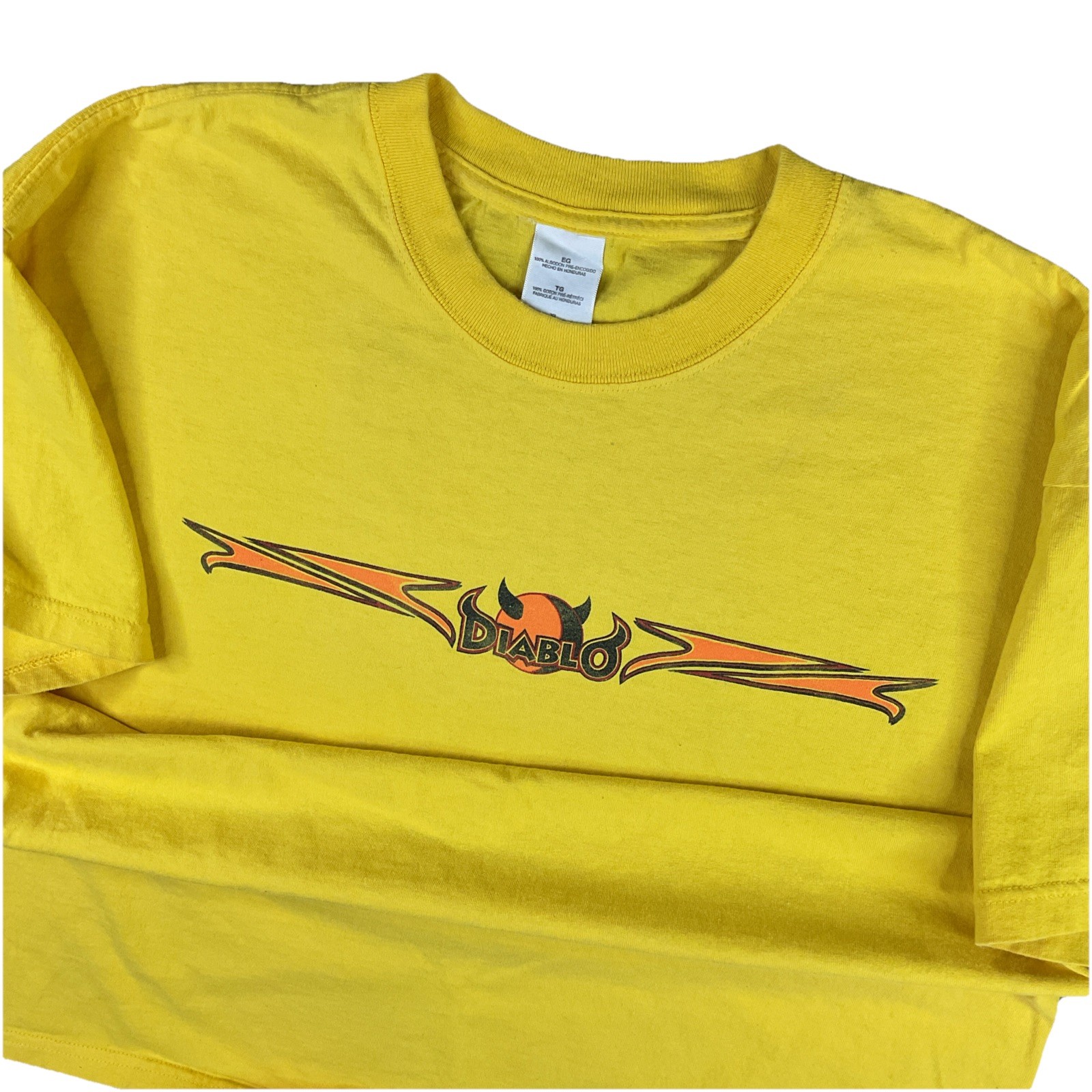 Vintage Diablo Paintball T-Shirt Men Sz XL Y2K Graphic Crew Yellow Short Sleeve gallery