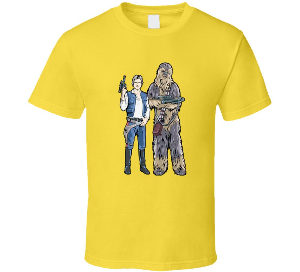 Star Wars Chewbacca And Han Solo Classic Vintage Retro Style T-shirt And Apparel