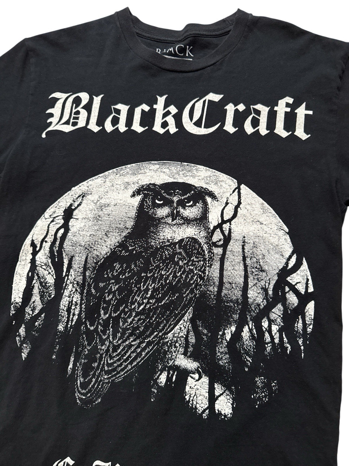 Black Craft Cult Men’s Unisex T-Shirt Size Small Owl Moon Shirt Witchcraft gallery