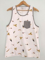 Aeropostale Tank Top Tropical Birds Parrot Beach Vacation Summer