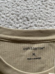 Croft & Barrow Men Short Sleeve Crew Neck Knit T-Shirt Brown Size XL