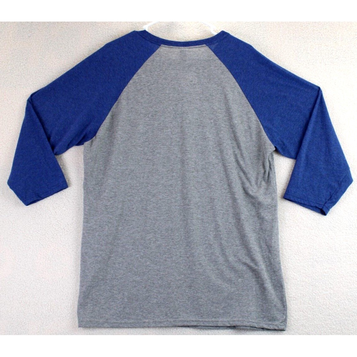 Jezees Blend Chicago Windy City Baseball T-Shirt Mens XL Gray Blue Raglan gallery